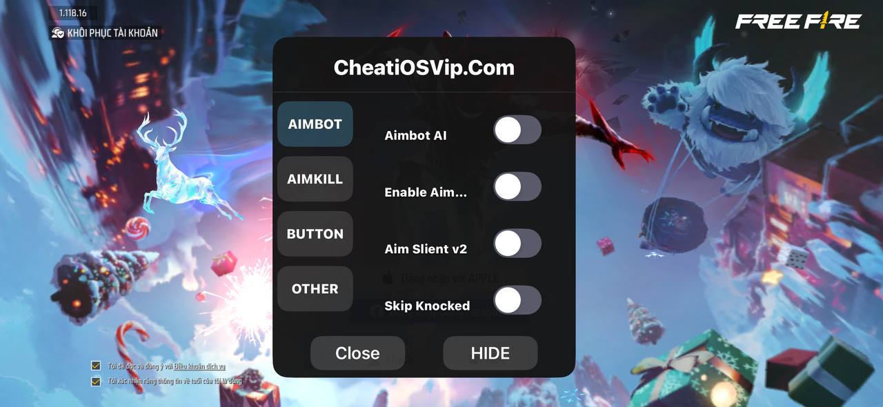 Hack Free Fire CheatiOSVip iPA V1