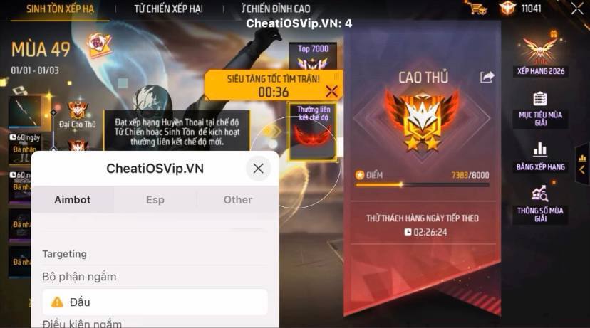 Hack FreeFire CheatiOSVip Tipa